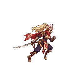 免费AI辅助2D横版女剑士角色动画素材